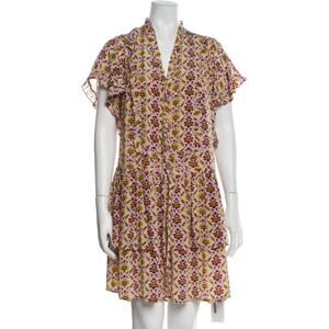 Banjanan Pink Floral Silk Mini Dress Size M